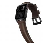 Curea din piele naturala NOMAD Traditional Band compatibila cu Apple Watch 4/5/6/7/8/SE/Ultra 42/44/45/49mm Brown/Black 7 - lerato.ro