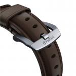 Curea din piele naturala NOMAD Traditional Band compatibila cu Apple Watch 4/5/6/7/8/SE/Ultra 42/44/45/49mm Brown/Silver 5 - lerato.ro