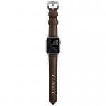 Curea din piele naturala NOMAD Traditional Band compatibila cu Apple Watch 4/5/6/7/8/SE/Ultra 42/44/45/49mm Brown/Silver 3 - lerato.ro
