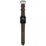 Curea din piele naturala NOMAD Traditional Band compatibila cu Apple Watch 4/5/6/7/8/SE/Ultra 42/44/45/49mm Brown/Silver 7 - lerato.ro