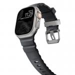 Curea cauciuc NOMAD Rocky Point compatibila cu Apple Watch 4/5/6/7/8/9/10/SE/Ultra1/2 42/44/45/46/49mm Storm/Silver 4 - lerato.ro