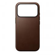 Husa din piele Nomad Modern Leather Case compatibila cu iPhone 17 Pro, Maro