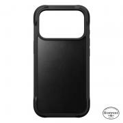 Husa din piele naturala Nomad Rugged Leather Horween compatibila cu iPhone 17 Pro, Negru
