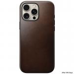 Carcasa din piele naturala NOMAD Modern Horween Leather MagSafe compatibila cu iPhone 16 Pro Max Brown 11 - lerato.ro