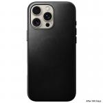 Carcasa NOMAD Traditional Leather MagSafe compatibila cu iPhone 16 Pro Max Black Horween 11 - lerato.ro