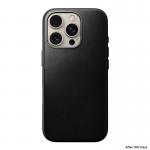 Carcasa NOMAD Traditional Leather MagSafe compatibila cu iPhone 16 Pro Black Horween 11 - lerato.ro