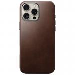 Carcasa NOMAD Traditional Leather MagSafe compatibila cu iPhone 16 Pro Max Rustic Brown Horween 2 - lerato.ro