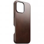 Carcasa NOMAD Traditional Leather MagSafe compatibila cu iPhone 16 Pro Max Rustic Brown Horween 8 - lerato.ro