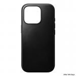 Carcasa NOMAD Modern Leather MagSafe compatibila cu iPhone 16 Pro Black Horween 3 - lerato.ro