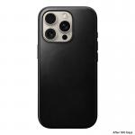 Carcasa NOMAD Modern Leather MagSafe compatibila cu iPhone 16 Pro Black Horween 11 - lerato.ro