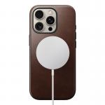 Carcasa NOMAD Modern Leather MagSafe compatibila cu iPhone 16 Pro Rustic Brown Horween 4 - lerato.ro