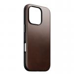 Carcasa NOMAD Modern Leather MagSafe compatibila cu iPhone 16 Pro Rustic Brown Horween 8 - lerato.ro