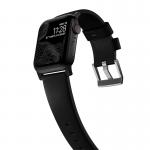 Curea din piele Modern Nomad, compatibila cu Apple Watch 41 / 42 mm, Maro / Negru 5 - lerato.ro