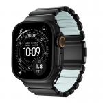 Curea Nomad Stratos Icy Blue Glow compatibila cu Apple Watch 45/46/49mm, Negru / Albastru 6 - lerato.ro