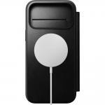 Husa flip cover din piele NOMAD Modern Leather Folio compatibila cu iPhone 17 Pro Max, Negru 3 - lerato.ro