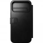Husa flip cover din piele NOMAD Modern Leather Folio compatibila cu iPhone 17 Pro Max, Negru 2 - lerato.ro