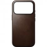 Husa din piele Horween Nomad Modern Leather cu MagSafe compatibila cu iPhone 17 Pro, Rustic Brown 2 - lerato.ro