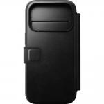 Husa flip cover din piele Nomad Folio cu MagSafe compatibila cu iPhone 17 Pro, Negru 2 - lerato.ro