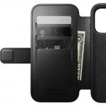 Husa flip cover din piele Nomad Folio cu MagSafe compatibila cu iPhone 17 Pro, Negru 7 - lerato.ro