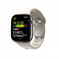 Curea din cauciuc Nomad Tempo Driftwood compatibila cu Apple Watch 41/42mm, Gri
