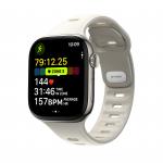 Curea din cauciuc Nomad Tempo Driftwood compatibila cu Apple Watch 45/46mm, Gri 2 - lerato.ro