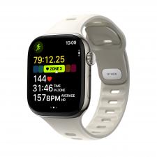 Curea din cauciuc Nomad Tempo Driftwood compatibila cu Apple Watch 45/46mm, Gri