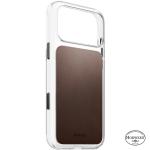 Husa Nomad Clear Leather Case Horween compatibila cu iPhone 18 Pro Max / 17 Pro Max, Transparent / Maro 5 - lerato.ro