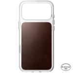 Husa Nomad Clear Leather Case Horween compatibila cu iPhone 18 Pro Max / 17 Pro Max, Transparent / Maro 6 - lerato.ro