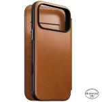 Husa flip cover Nomad Modern Leather Folio Horween cu MagSafe compatibila cu iPhone 18 Pro Max / 17 Pro Max, Saddle 5 - lerato.ro