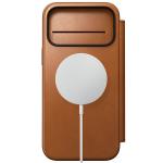 Husa flip cover Nomad Modern Leather Folio Horween cu MagSafe compatibila cu iPhone 18 Pro Max / 17 Pro Max, Saddle 3 - lerato.ro