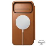Husa flip cover Nomad Modern Leather Folio Horween cu MagSafe compatibila cu iPhone 18 Pro Max / 17 Pro Max, Saddle 4 - lerato.ro