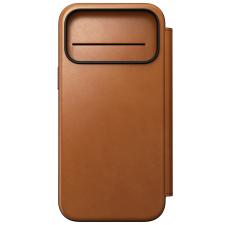 Huse si carcase iPhone 18 Pro Max, Husa flip cover Nomad Modern Leather Folio Horween cu MagSafe compatibila cu iPhone 18 Pro Max / 17 Pro Max, Saddle, lerato.ro