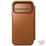 Husa flip cover Nomad Modern Leather Folio Horween cu MagSafe compatibila cu iPhone 18 Pro Max / 17 Pro Max, Saddle 6 - lerato.ro