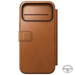 Husa flip cover Nomad Modern Leather Folio Horween cu MagSafe compatibila cu iPhone 18 Pro Max / 17 Pro Max, Saddle 8 - lerato.ro