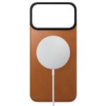 Protectie magnetica Nomad Magnetic Leather Back Cover Horween cu MagSafe compatibila cu iPhone 18 Pro Max / 17 Pro Max, Saddle 3 - lerato.ro