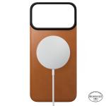 Protectie magnetica Nomad Magnetic Leather Back Cover Horween cu MagSafe compatibila cu iPhone 18 Pro Max / 17 Pro Max, Saddle 4 - lerato.ro
