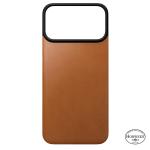 Protectie magnetica Nomad Magnetic Leather Back Cover Horween cu MagSafe compatibila cu iPhone 18 Pro Max / 17 Pro Max, Saddle 6 - lerato.ro