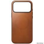 Husa Nomad Modern Leather Case Horween cu MagSafe compatibila cu iPhone 18 Pro Max / 17 Pro Max, Saddle 7 - lerato.ro