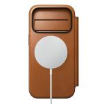 Husa flip cover Nomad Modern Leather Folio Horween cu MagSafe compatibila cu iPhone 18 Pro / 17 Pro, Saddle 3 - lerato.ro