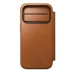 Husa flip cover Nomad Modern Leather Folio Horween cu MagSafe compatibila cu iPhone 18 Pro / 17 Pro, Saddle 2 - lerato.ro