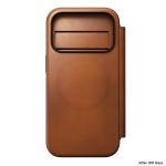 Husa flip cover Nomad Modern Leather Folio Horween cu MagSafe compatibila cu iPhone 18 Pro / 17 Pro, Saddle 9 - lerato.ro
