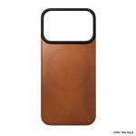 Protectie magnetica Nomad Magnetic Leather Back Cover Horween cu MagSafe compatibila cu iPhone 18 Pro / 17 Pro, Saddle 7 - lerato.ro