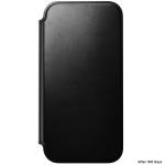 Husa flip cover Nomad Modern Leather Folio Horween cu MagSafe compatibila cu iPhone 18 Pro Max / 17 Pro Max, Negru 13 - lerato.ro