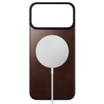 Protectie magnetica Nomad Magnetic Leather Back Cover Horween cu MagSafe compatibila cu iPhone 18 Pro Max / 17 Pro Max, Rustic Brown 3 - lerato.ro