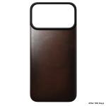 Protectie magnetica Nomad Magnetic Leather Back Cover Horween cu MagSafe compatibila cu iPhone 18 Pro Max / 17 Pro Max, Rustic Brown 7 - lerato.ro