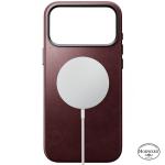 Husa Nomad Traditional Leather Case Horween cu MagSafe compatibila cu iPhone 18 Pro Max / 17 Pro Max, Burgundy 4 - lerato.ro