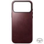 Husa Nomad Traditional Leather Case Horween cu MagSafe compatibila cu iPhone 18 Pro Max / 17 Pro Max, Burgundy 6 - lerato.ro