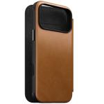 Husa flip cover Nomad Modern Leather Folio cu MagSafe compatibila cu iPhone 18 Pro Max / 17 Pro Max, English Tan 4 - lerato.ro