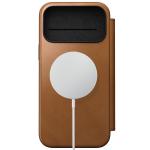 Husa flip cover Nomad Modern Leather Folio cu MagSafe compatibila cu iPhone 18 Pro Max / 17 Pro Max, English Tan 3 - lerato.ro