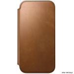 Husa flip cover Nomad Modern Leather Folio cu MagSafe compatibila cu iPhone 18 Pro Max / 17 Pro Max, English Tan 10 - lerato.ro